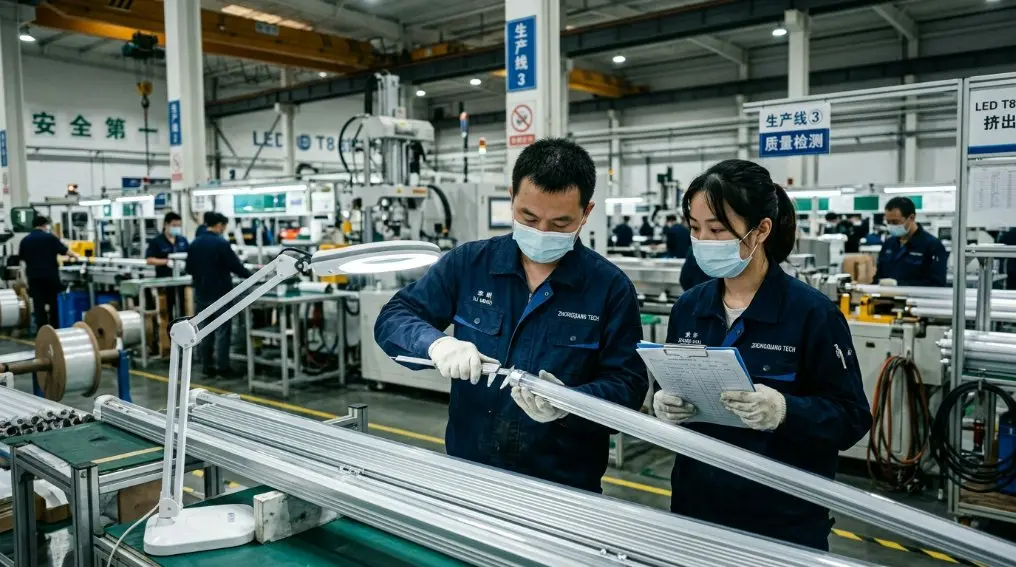 2026 China LED T8 Tube Factory: Премиум PC капаци и алуминиеви основи за глобални OEM производители