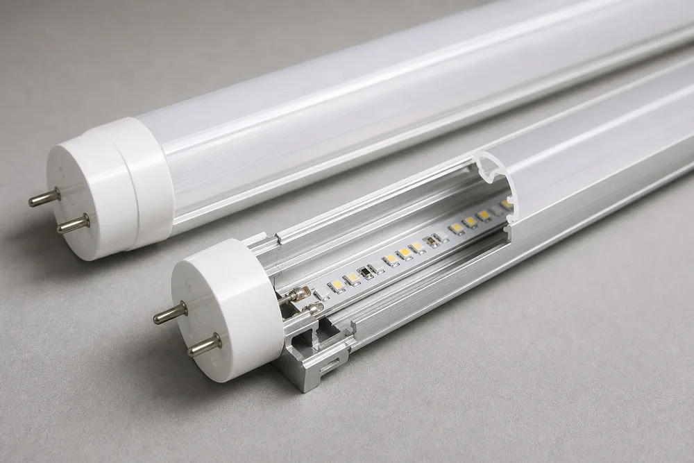 2026 LED T8 PC външна тръба и вътрешен алуминиев корпус за OEM и Private Label Tube-Light Assembly